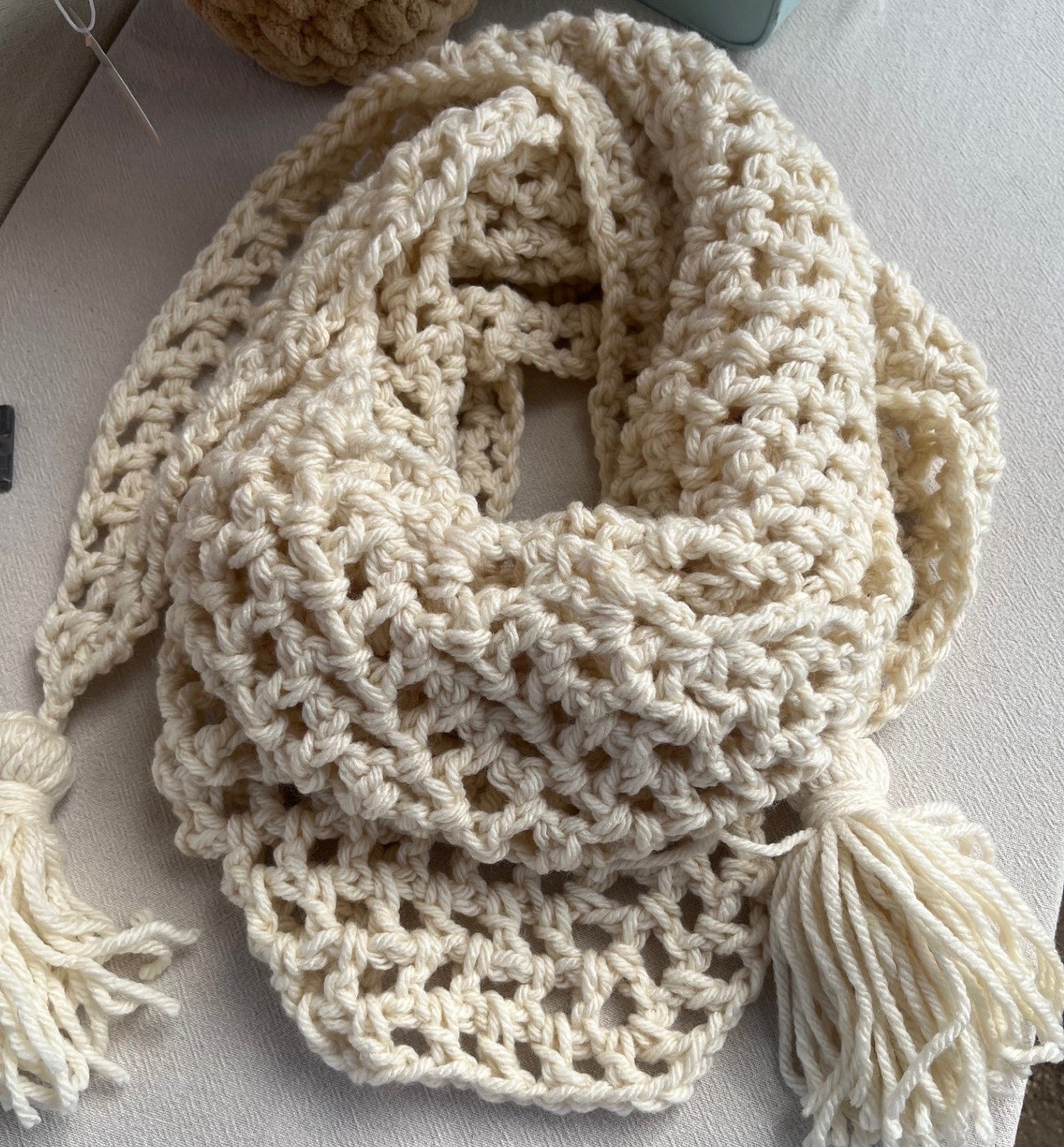 Chunky Crochet Triangle scarf