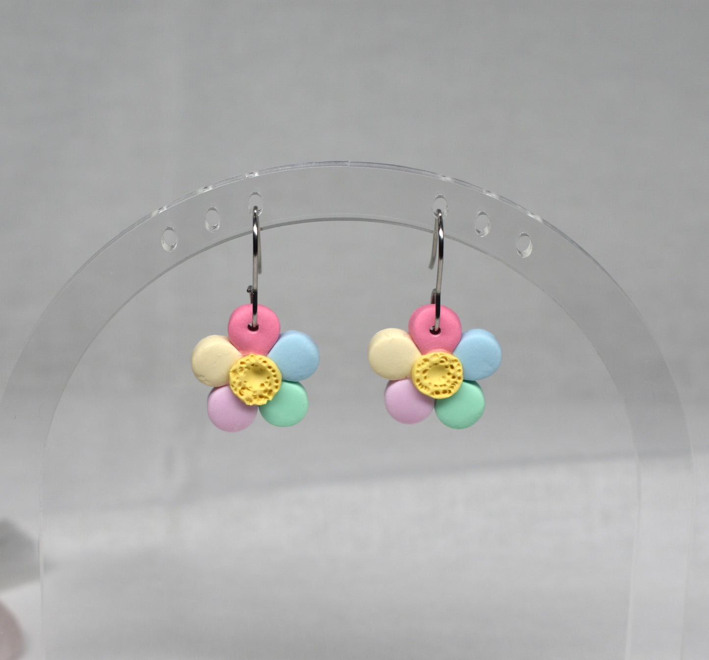 Small Pastel Daisy Drop Earrings