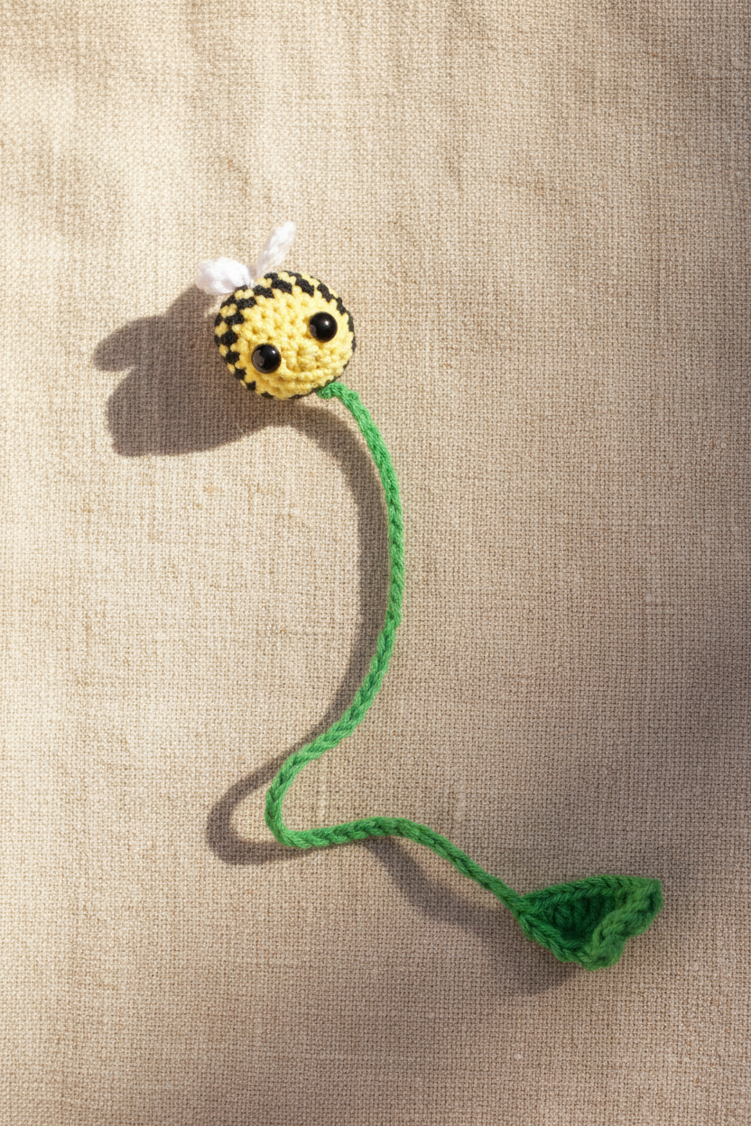 Crochet Bee Bookmark
