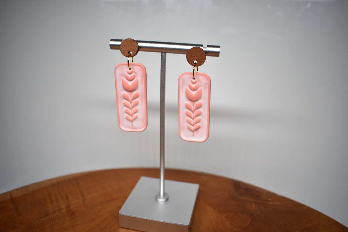 Blush Botanica - Tulip Inspired Dangle Earrings