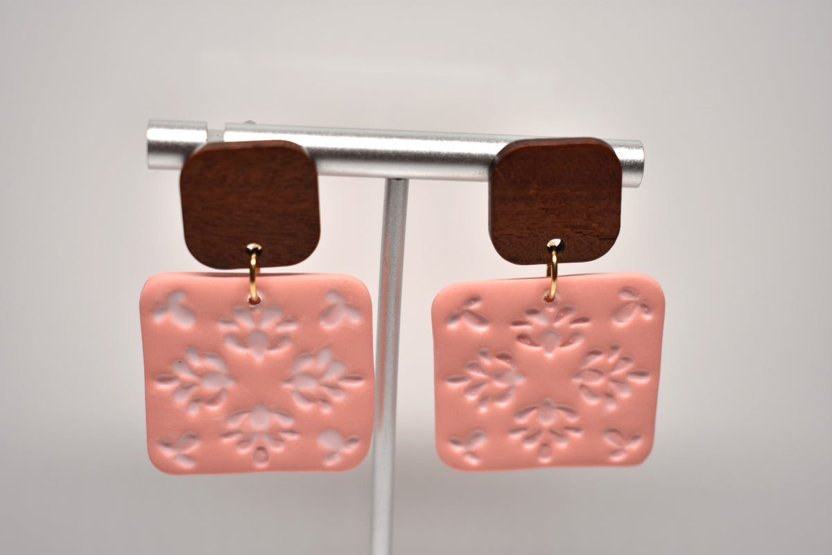 Wisteria Folk Tile Earrings