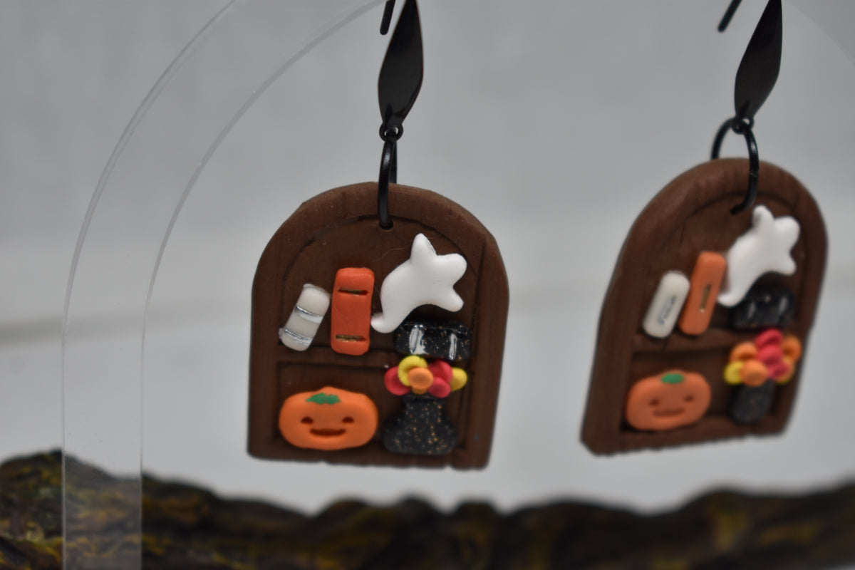Spooky Bookshelf Earrings