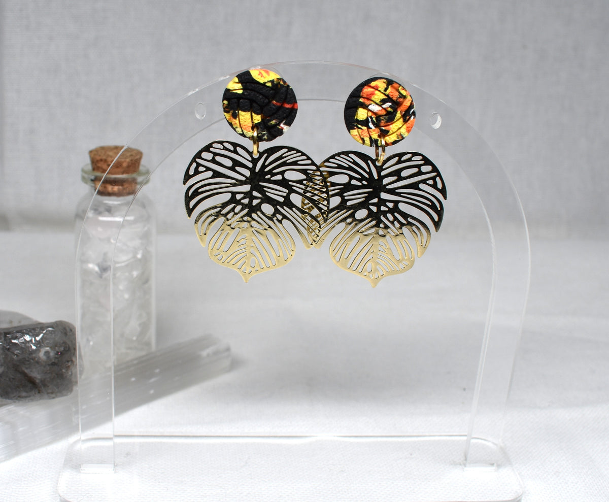 Lava Leaves Dangle Earrings