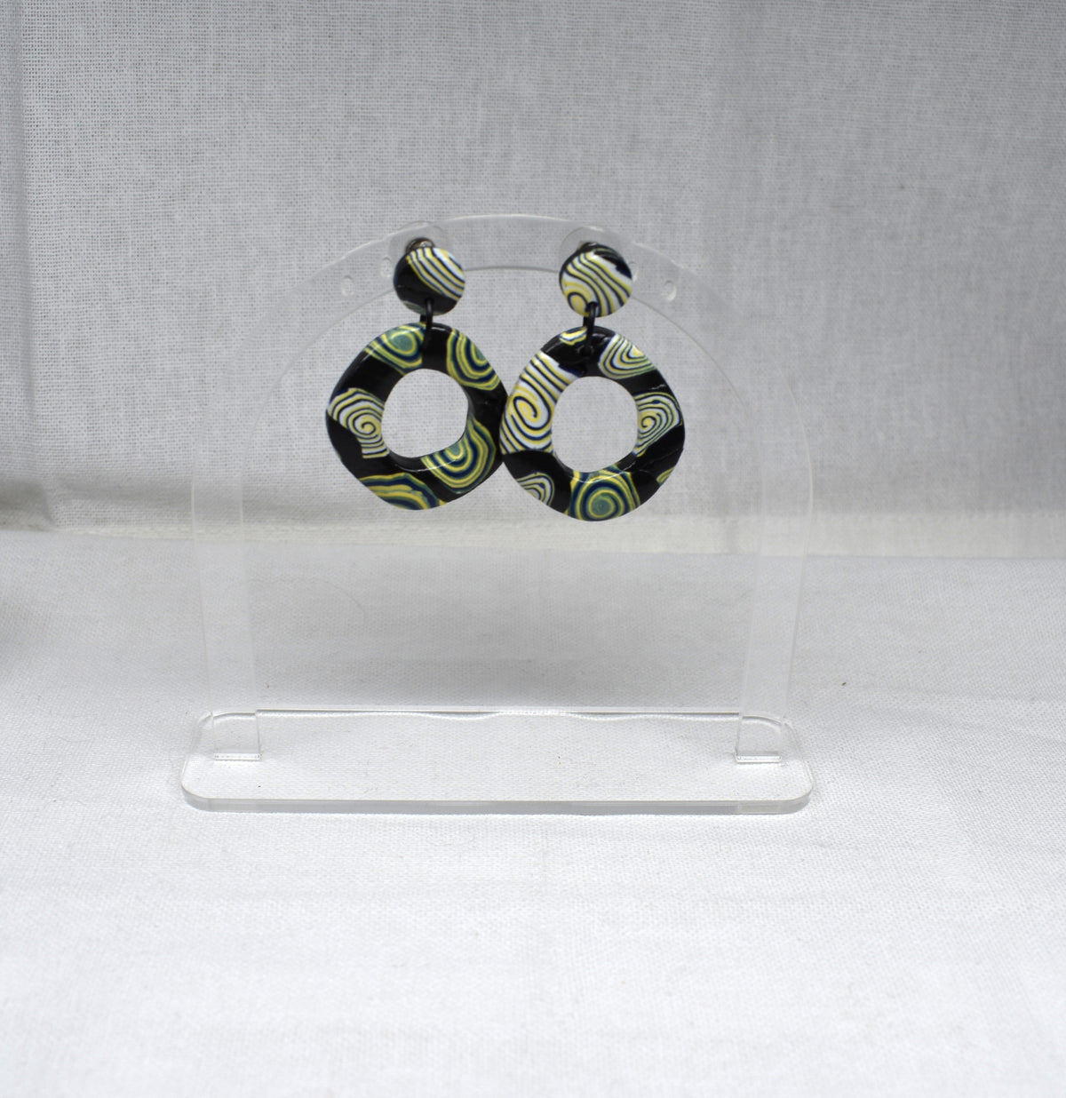 Kandinsky-Inspired Irregular Donut Earrings