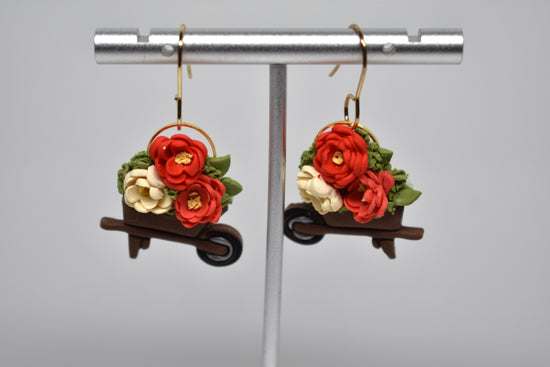 Cheese wedge earrings 