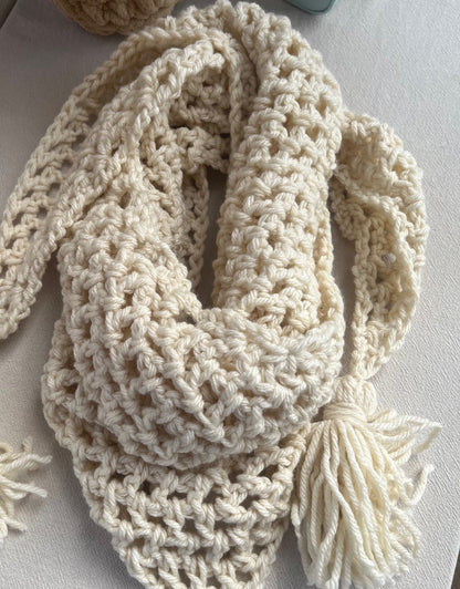 Chunky Crochet Triangle scarf