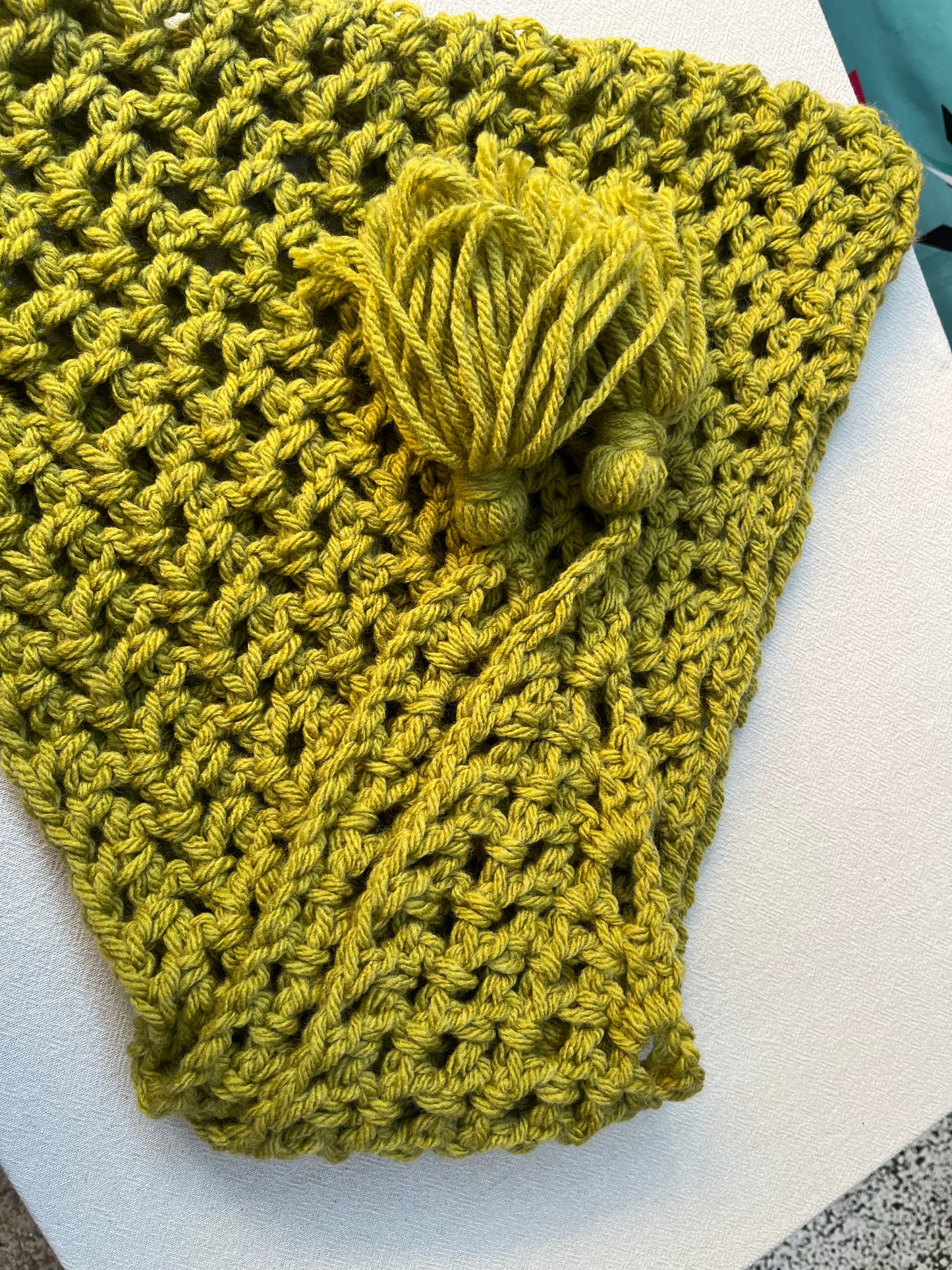 Chunky Crochet Triangle scarf