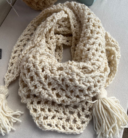 Chunky Crochet Triangle scarf