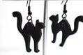 Arched Black Cat Earring 