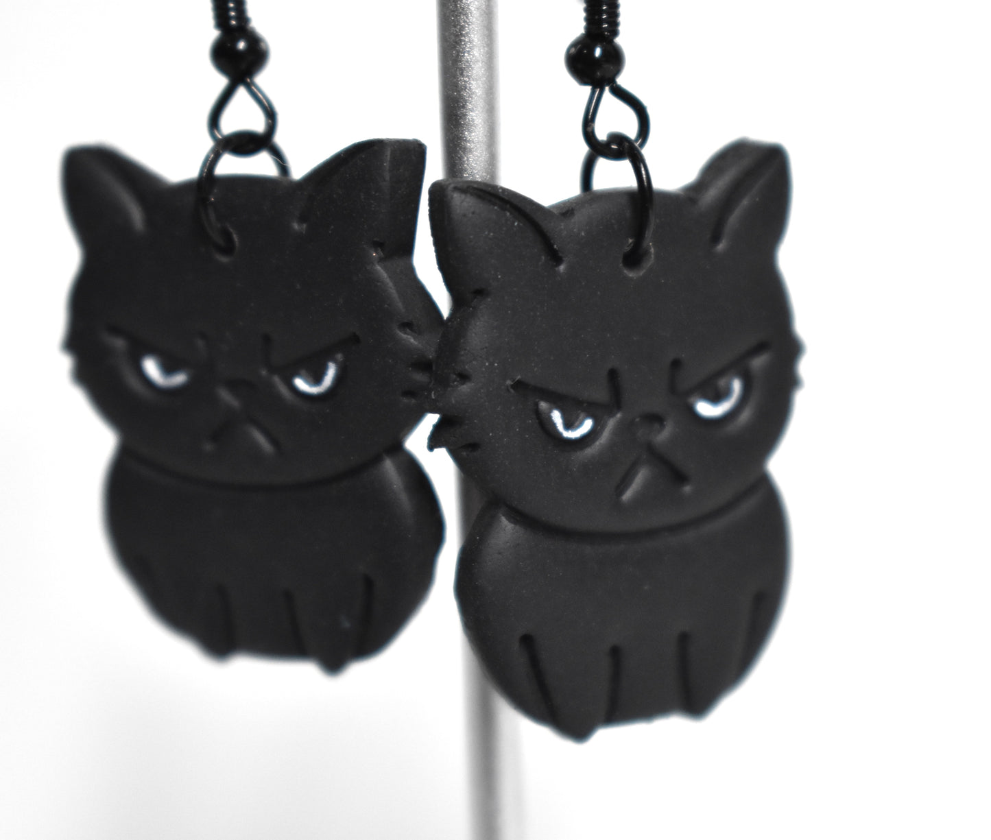 Black Grumpy Cat Dangle 