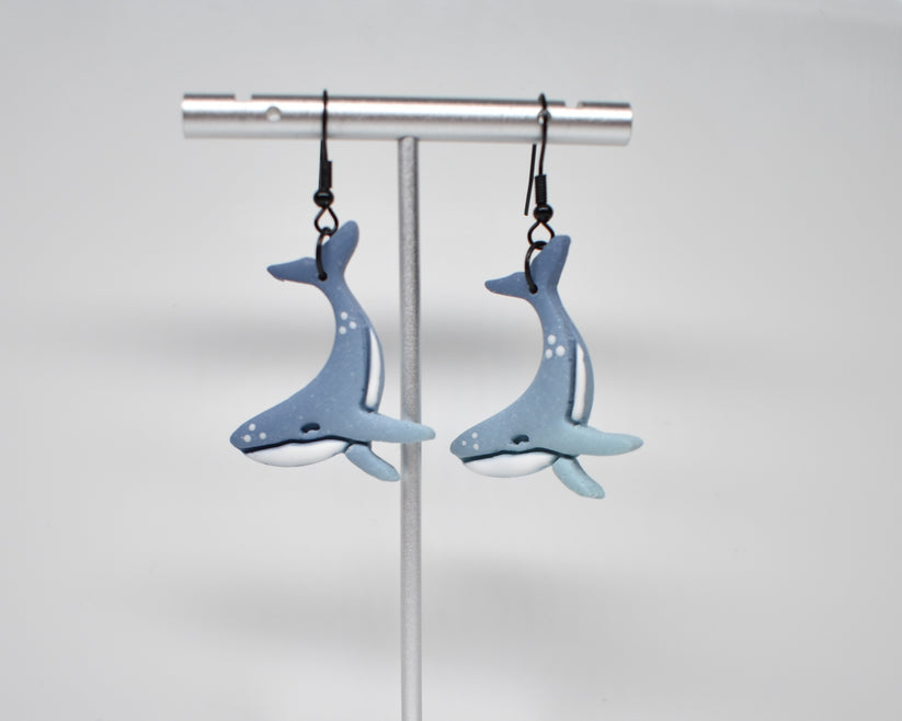 Blue Whale Dangle Earring