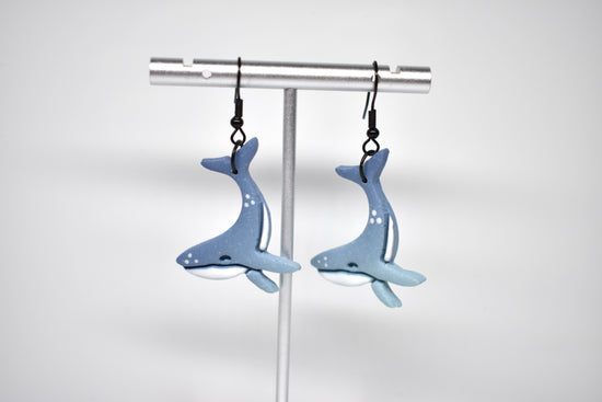 Blue Whale Dangle Earring