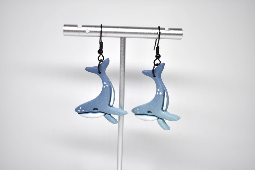 Blue Whale Dangle Earring