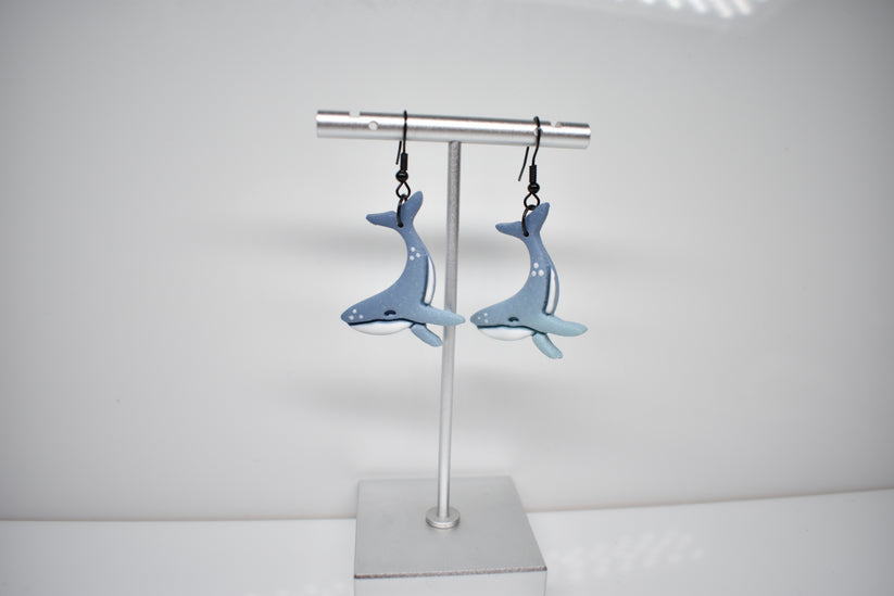 Blue Whale Dangle Earring