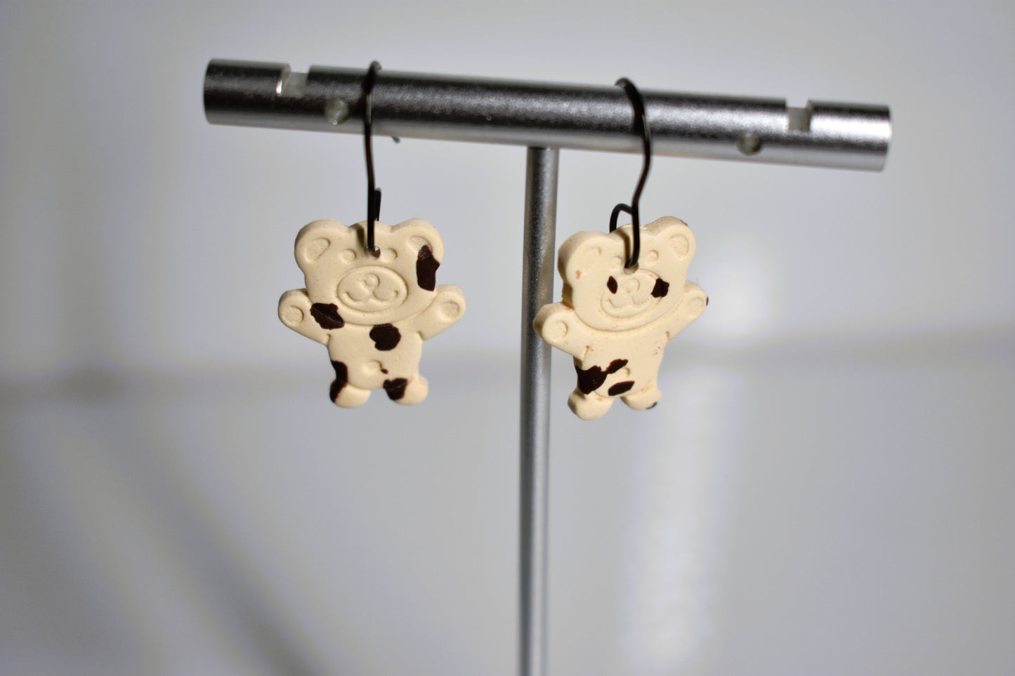 Chop Chip tiny teddy earrings 
