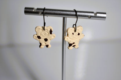 Chop Chip tiny teddy earrings 