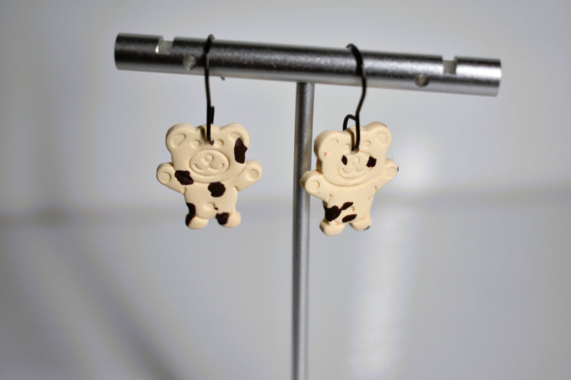Chop Chip tiny teddy earrings 
