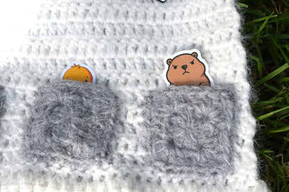 Crochet Jewellery Hanger pockets 