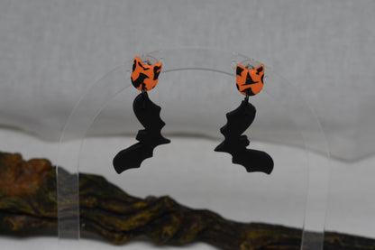 Bat Cat Earrings