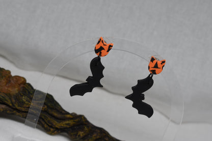 Bat Cat Earrings