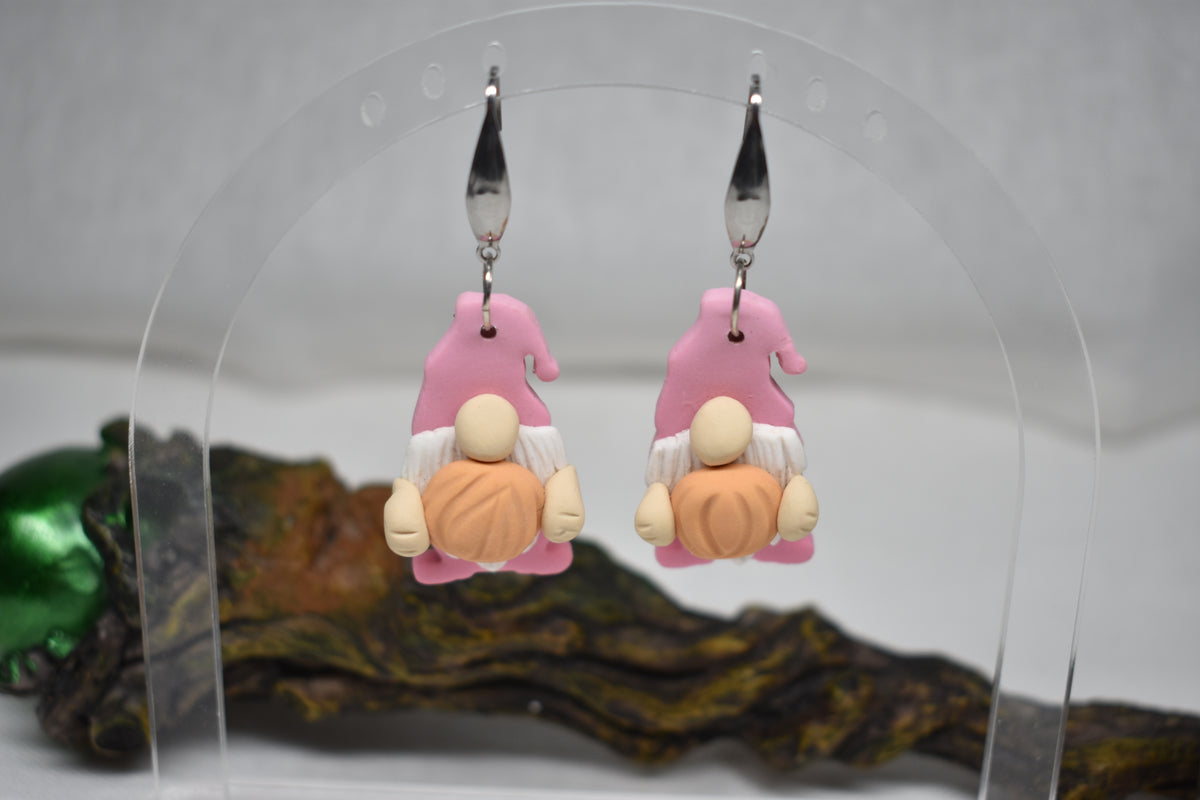 Pumpkin Gnome Earrings