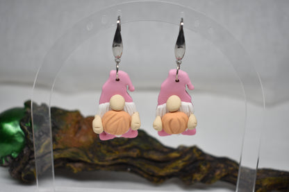 Pumpkin Gnome Earrings