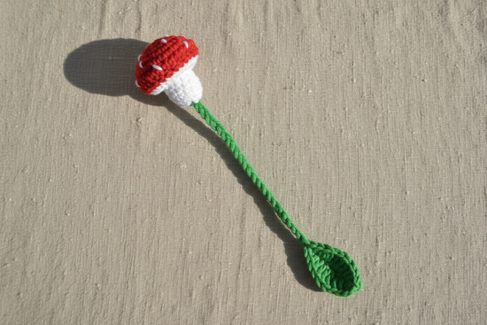 Crochet Mushroom Bookmark
