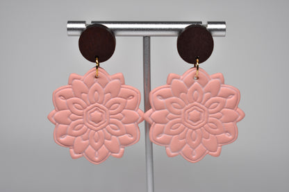 Blush Mandala - Floral Dangle Earrings