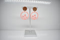 Blush Sprout - Botanical Circle Dangle Earrings