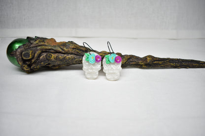 Crystal Sugar Skull Earrings