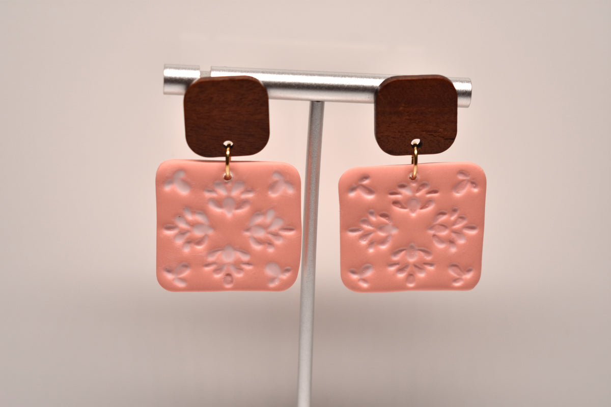 Wisteria Folk Tile Earrings