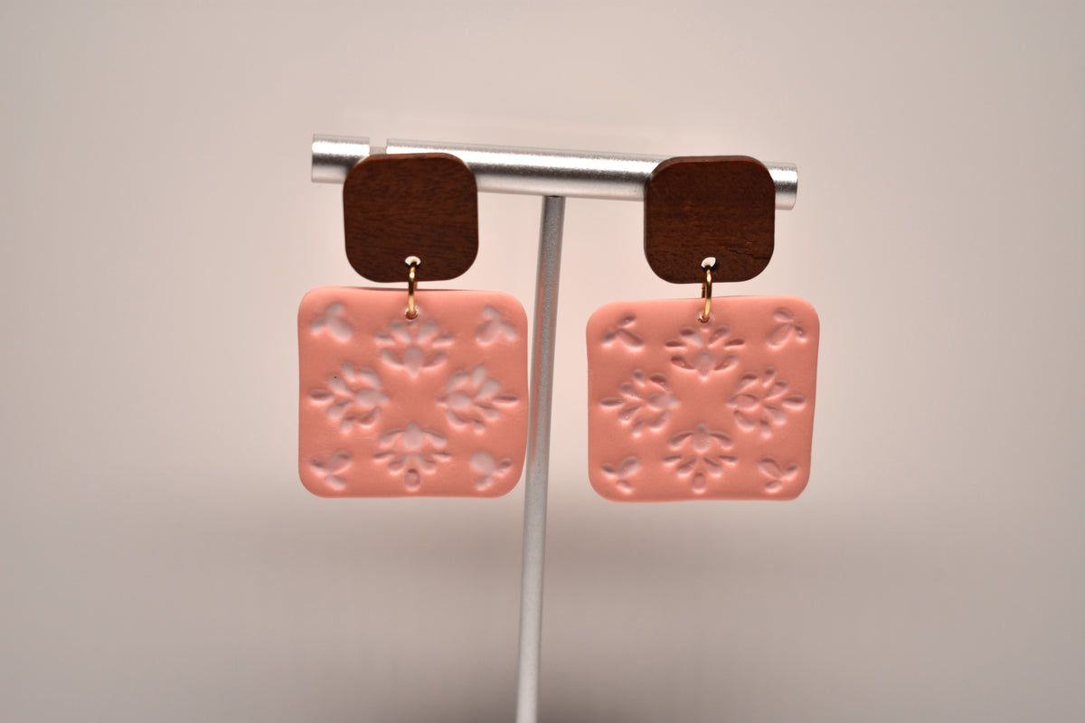 Wisteria Folk Tile Earrings