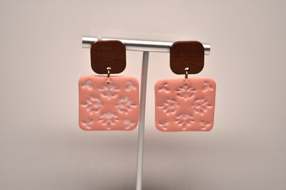 Wisteria Folk Tile Earrings