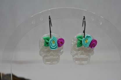 Crystal Sugar Skull Earrings