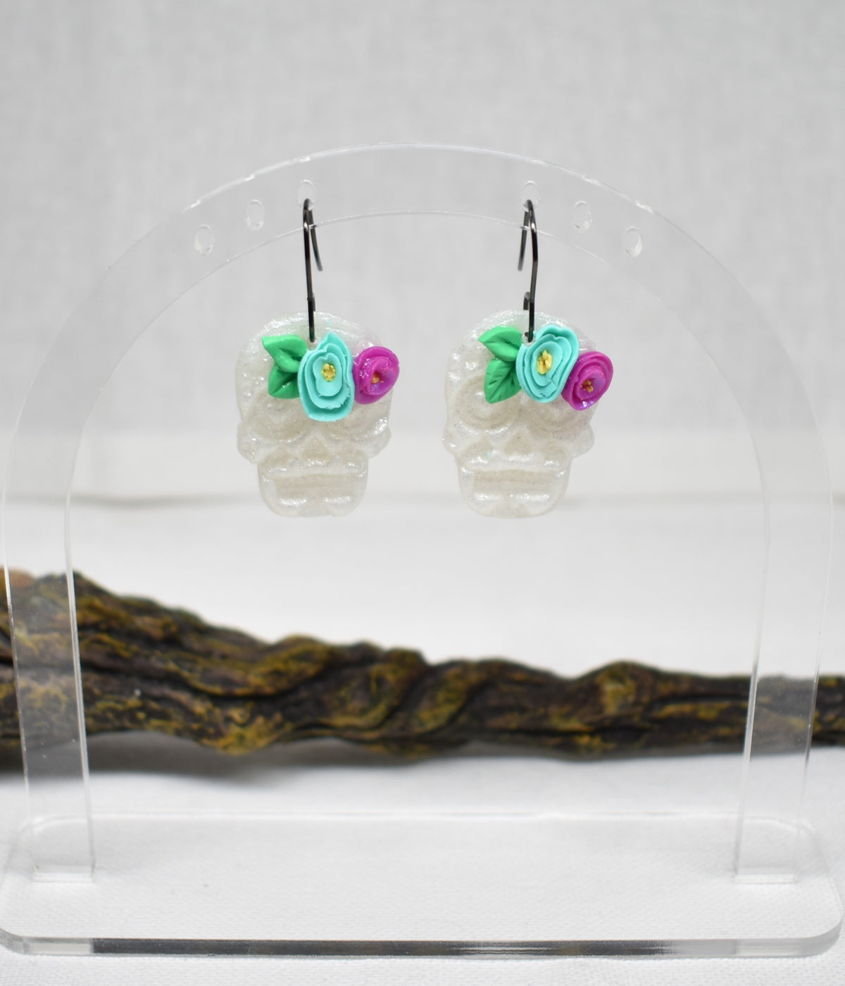 Crystal Sugar Skull Earrings