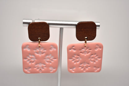 Wisteria Folk Tile Earrings