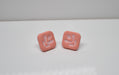 Tile Stud Earrings – Soft Coral