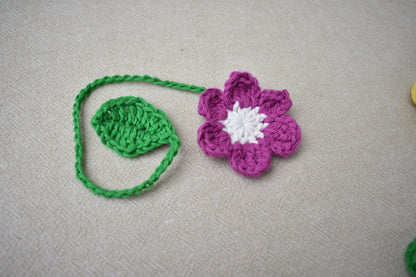 Crochet Flower Book Marks