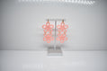 Cascading Petals Double Flower Earrings – Coral