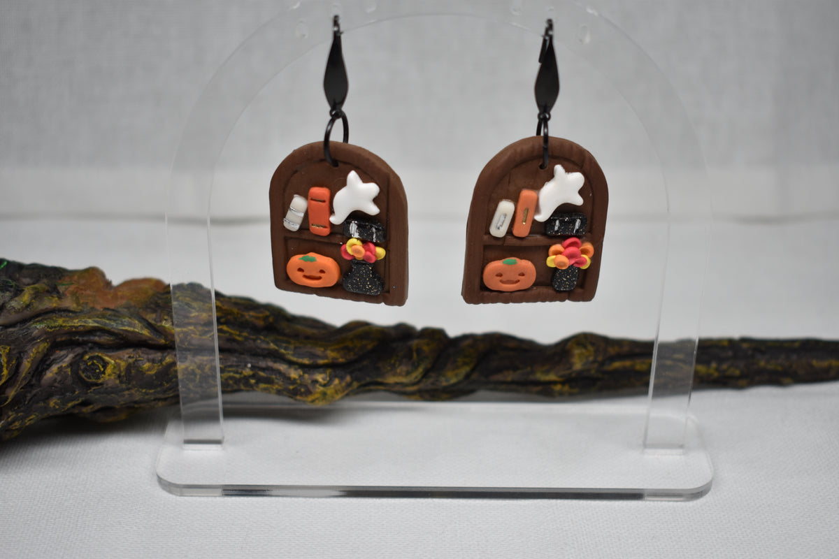 Spooky Bookshelf Earrings