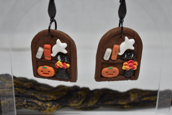 Spooky Bookshelf Earrings