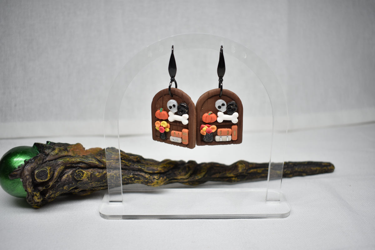 Spooky Bookshelf Earrings