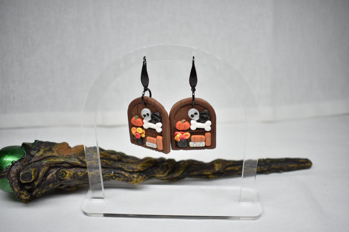 Spooky Bookshelf Earrings
