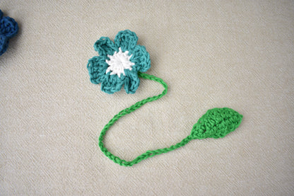 Crochet Flower Book Marks