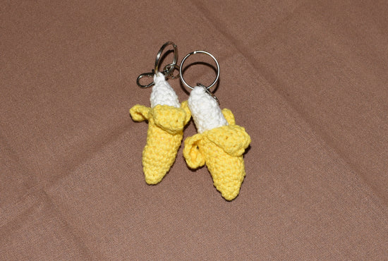 Crochet Banana Keychain