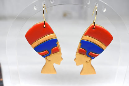 Queen Nefertiti Drop Earrings