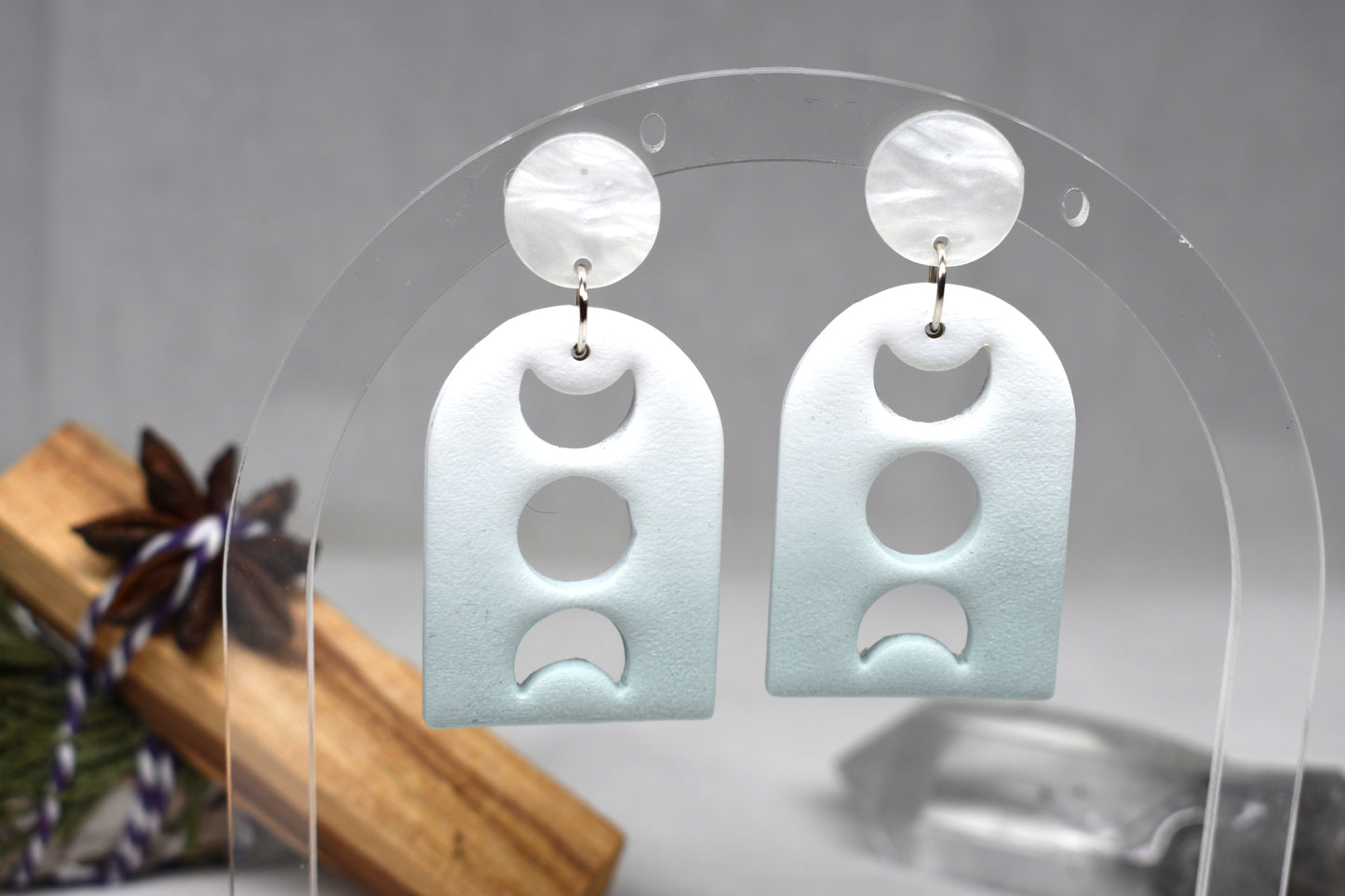 Moon Phase Arch Earrings