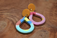 Apricot Circle & Teardrop Earrings