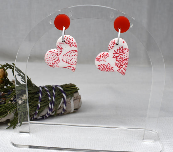 Strawberry Heart Earrings