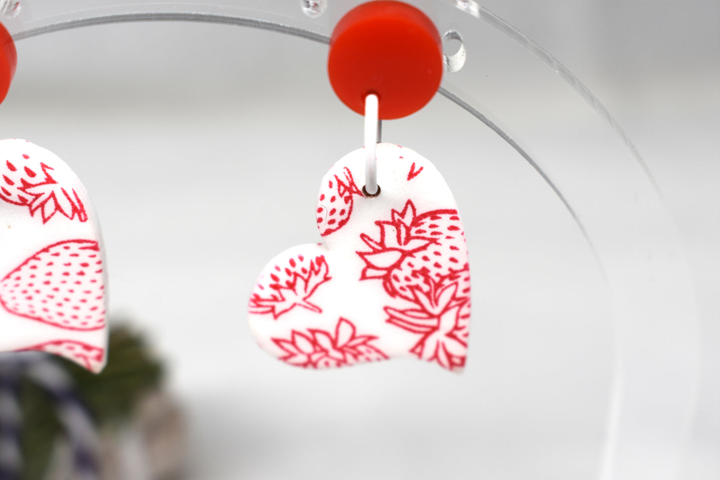 Strawberry Heart Earrings